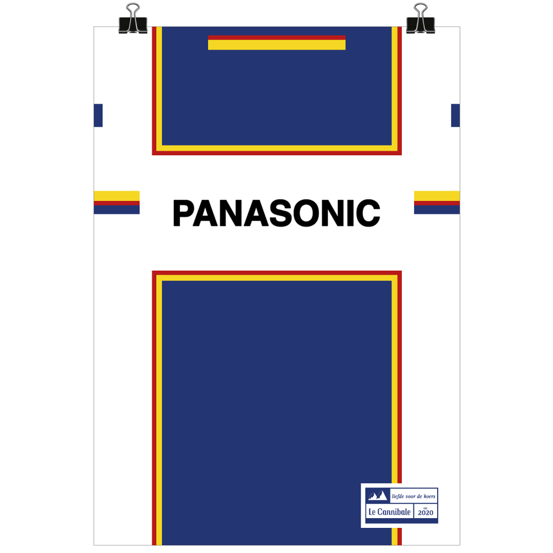 Vintage wielerposter - Panasonic wielerploeg