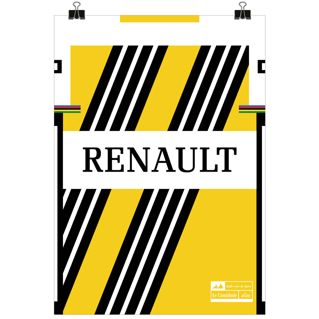 Vintage wielerposter - Renault wielerploeg